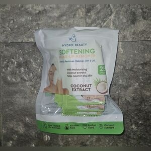 Hydro-Beauty Softening Makeup Remover with Coconut Extract 25ct Wipes BNIB